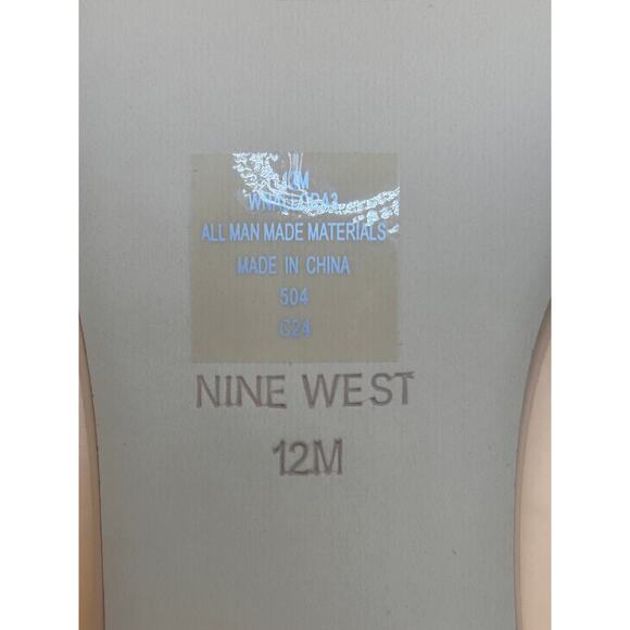 Nine West Tan Patent Block Heel Sandals Size 12M - Picture 4 of 4